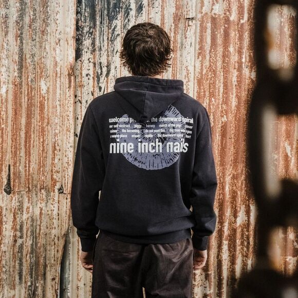 Welcome x Nine Inch Nails Eraser Puff Hoodie Sweatshirt L LARGE - New RARE - Picture 11 of 11